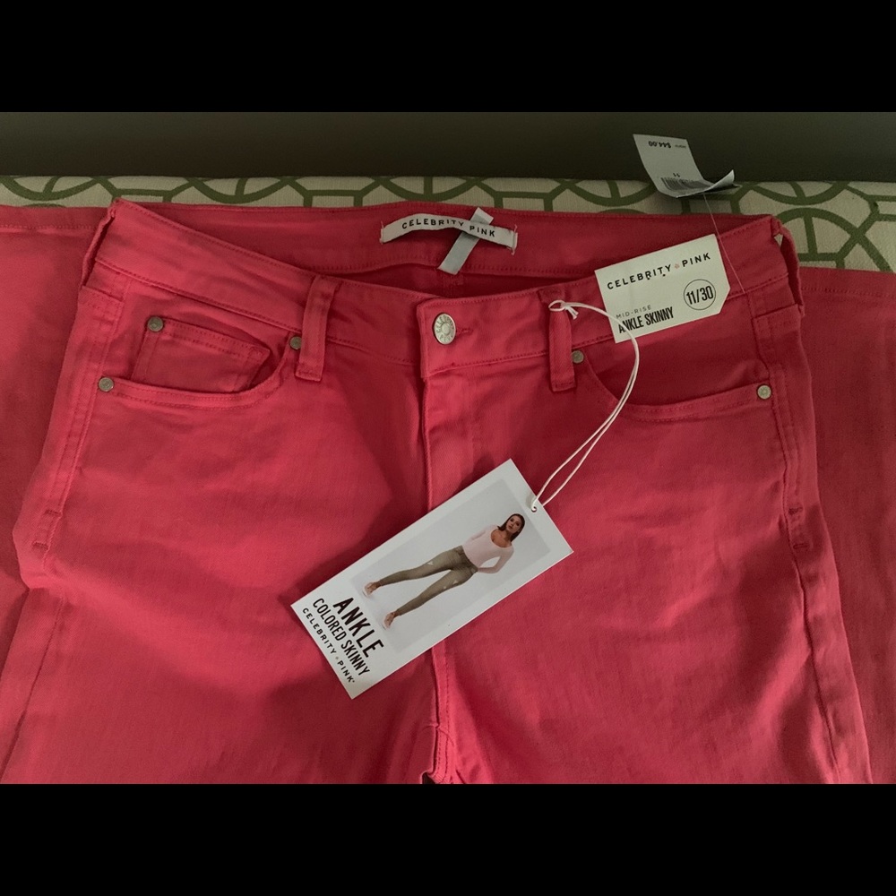 Celebrity Pink Mid-Rise Ankle Skinny Jeans